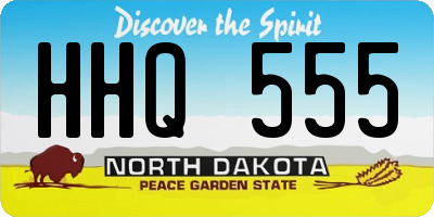 ND license plate HHQ555