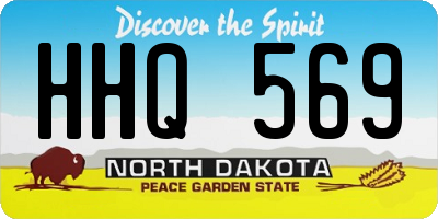 ND license plate HHQ569