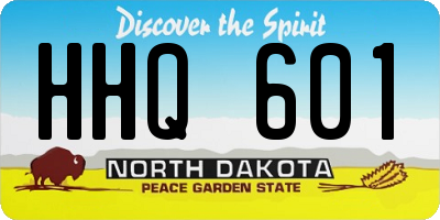 ND license plate HHQ601