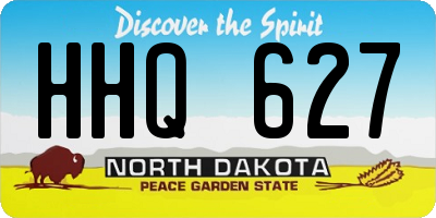 ND license plate HHQ627