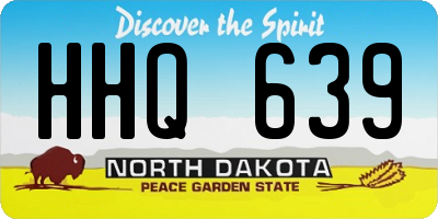 ND license plate HHQ639