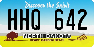 ND license plate HHQ642