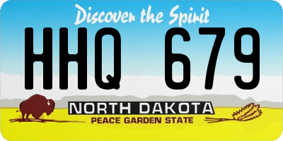 ND license plate HHQ679
