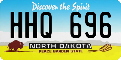 ND license plate HHQ696