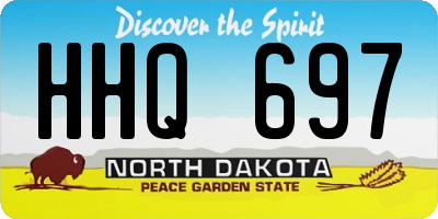 ND license plate HHQ697