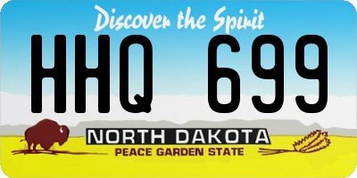 ND license plate HHQ699