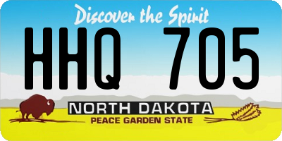 ND license plate HHQ705