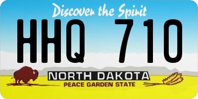 ND license plate HHQ710