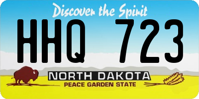 ND license plate HHQ723