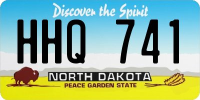 ND license plate HHQ741