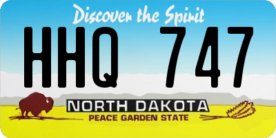 ND license plate HHQ747