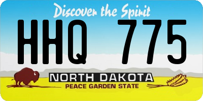ND license plate HHQ775
