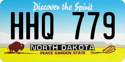 ND license plate HHQ779