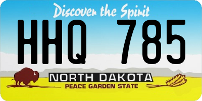 ND license plate HHQ785