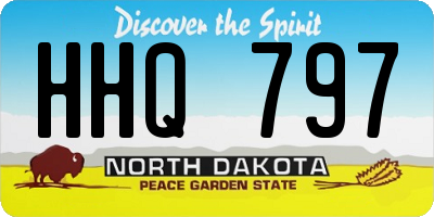ND license plate HHQ797