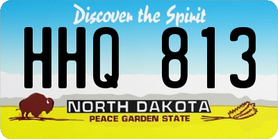 ND license plate HHQ813