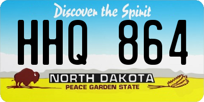 ND license plate HHQ864