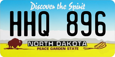 ND license plate HHQ896