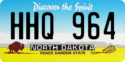 ND license plate HHQ964