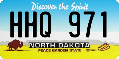 ND license plate HHQ971