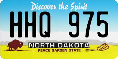 ND license plate HHQ975