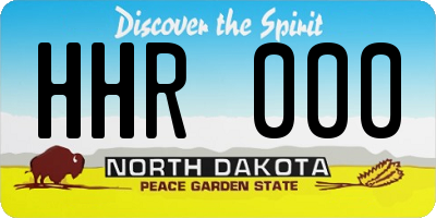 ND license plate HHR000