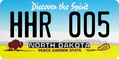 ND license plate HHR005