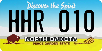 ND license plate HHR010