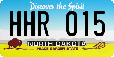 ND license plate HHR015