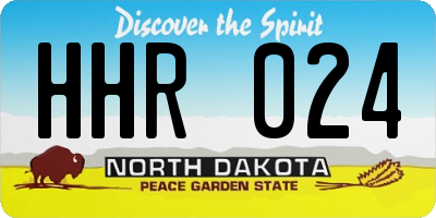 ND license plate HHR024