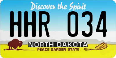 ND license plate HHR034