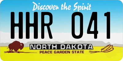 ND license plate HHR041