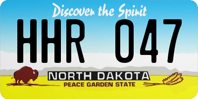 ND license plate HHR047
