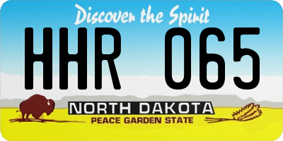 ND license plate HHR065