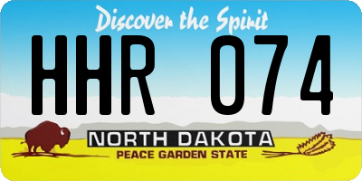 ND license plate HHR074