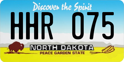 ND license plate HHR075