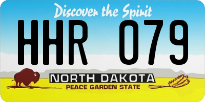 ND license plate HHR079