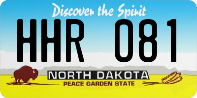 ND license plate HHR081