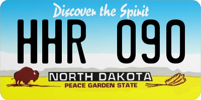 ND license plate HHR090