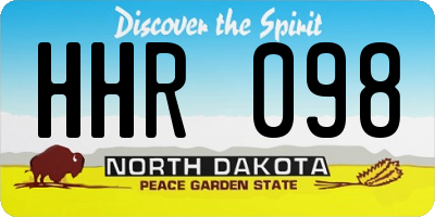 ND license plate HHR098