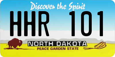 ND license plate HHR101