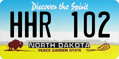 ND license plate HHR102