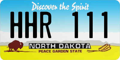 ND license plate HHR111