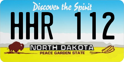 ND license plate HHR112