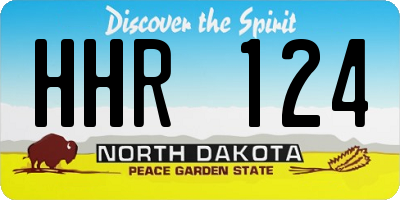ND license plate HHR124