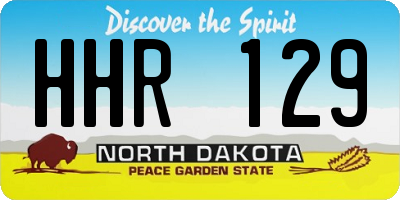 ND license plate HHR129