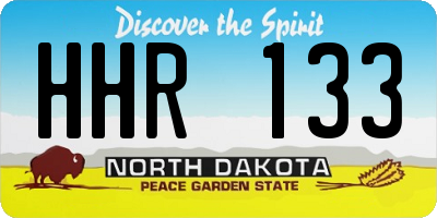 ND license plate HHR133