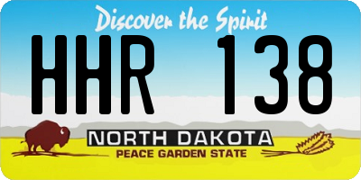 ND license plate HHR138