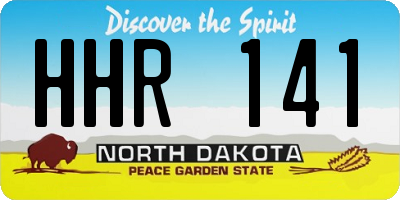 ND license plate HHR141
