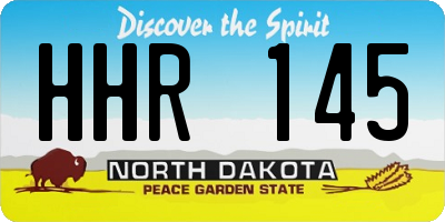 ND license plate HHR145